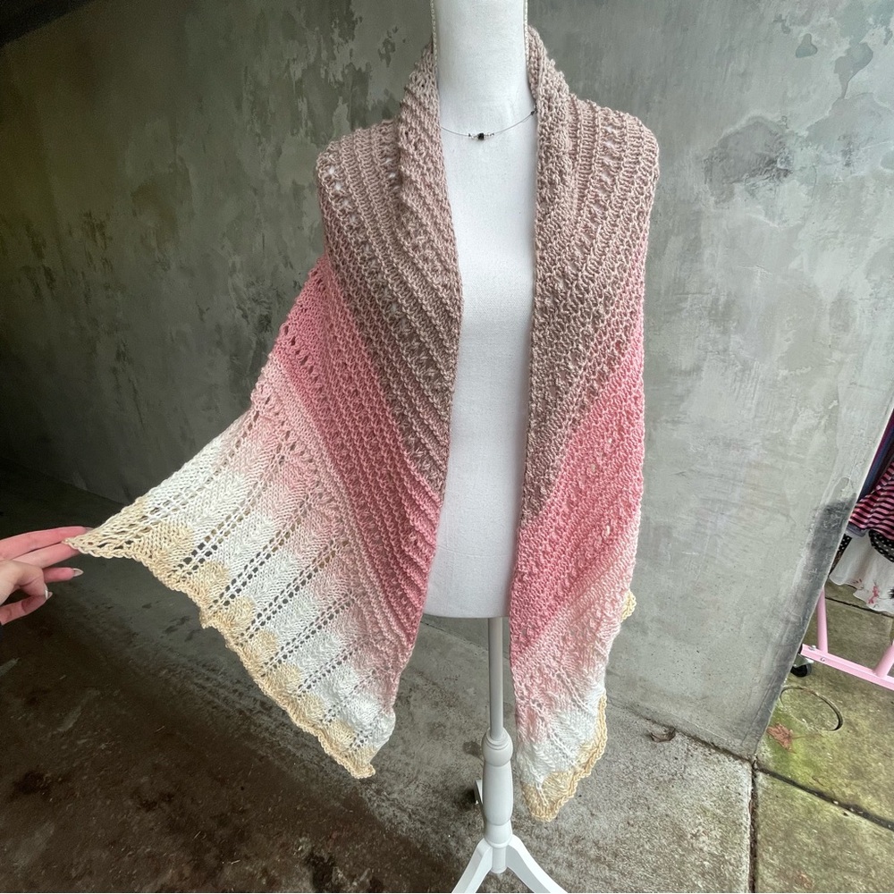 Vintage Handmade Crochet Shawl